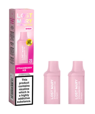 Strawberry Ice BM600 Prefilled Pods by Lost Mary