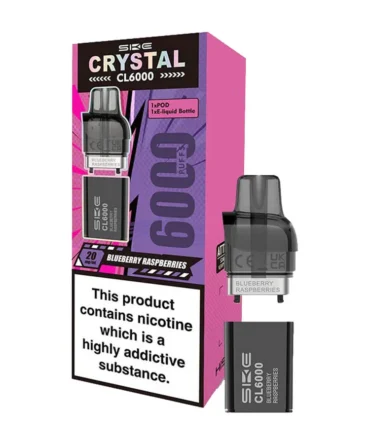 Blueberry Raspberries Crystal CL6000 Prefilled Pods by SKE