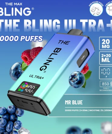 The Bling Ultra Plus 30k Prefilled Vape Pod Kit Box of 5