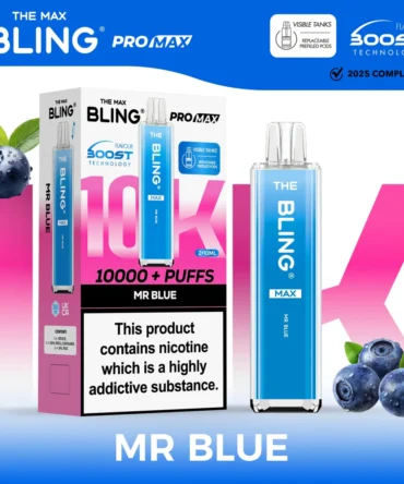 The Crystal Bling Max 10000 Prefilled Vape Pod Kit Box of 5