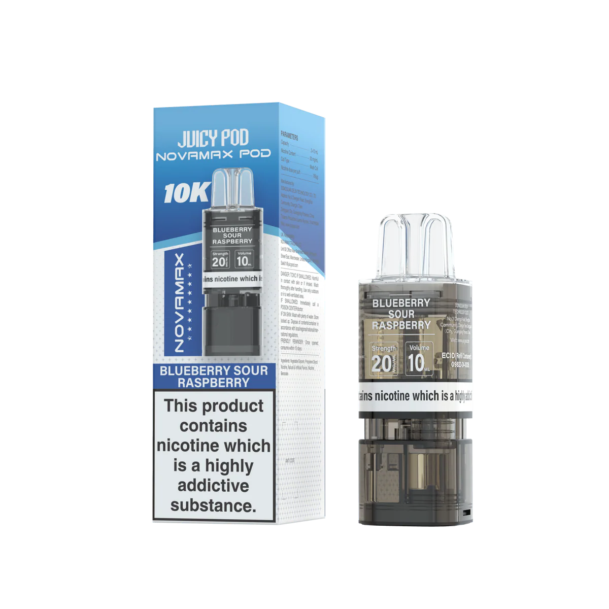 Juicy Pod Novamax 10k Replacement Pods Pack of 10