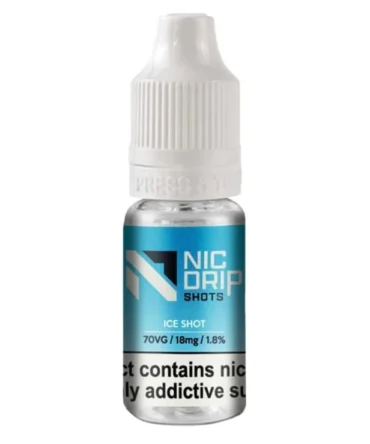 NIC DRIP - 70VG - 18MG - ICE SHOT - BOX OF 120